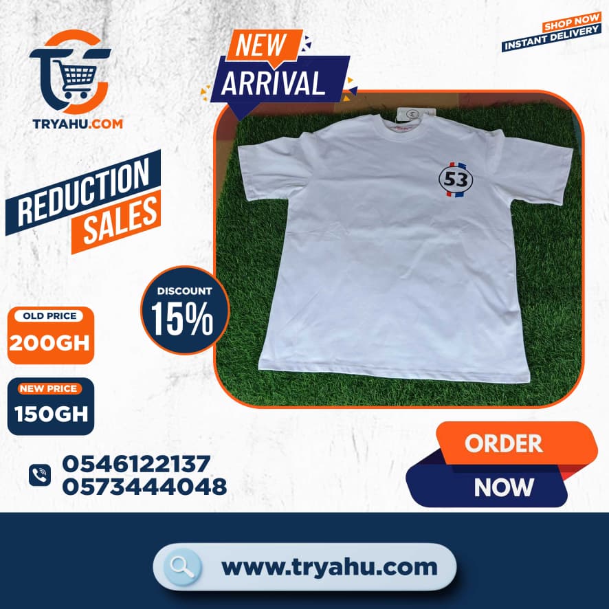 Heavy 100% Cotton T-Shirts for Men | Stylish, Durable & Affordable | Tryahu Ghana
